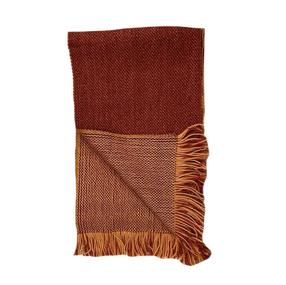 orange reversible wool scarf