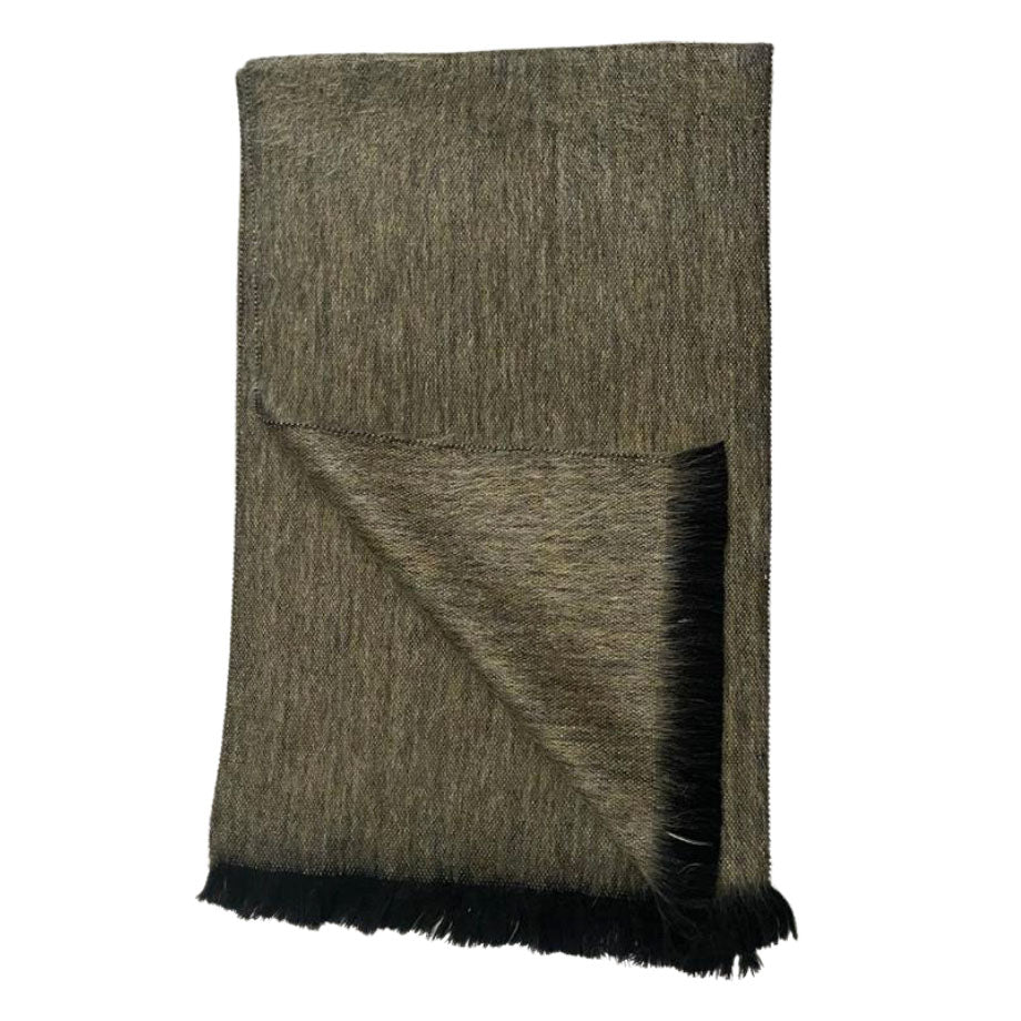 brown alpaca wool scarf