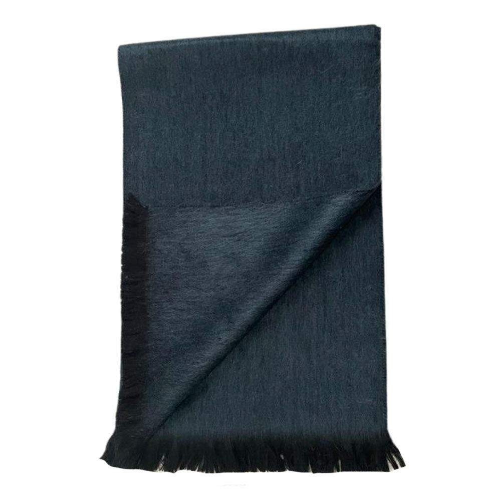 navy blue alpaca wool scarf