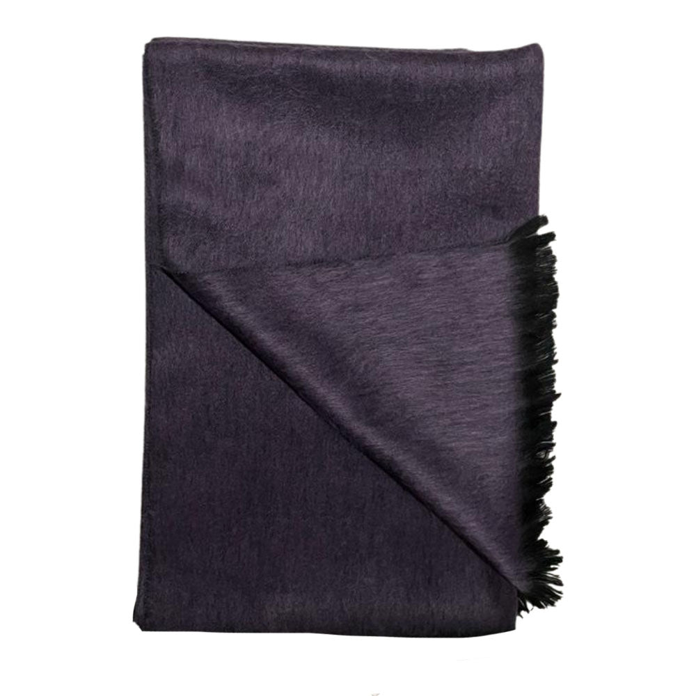 Soft Cozy Rich Purple Alpaca Fiber Shawl Alpaca Accessories