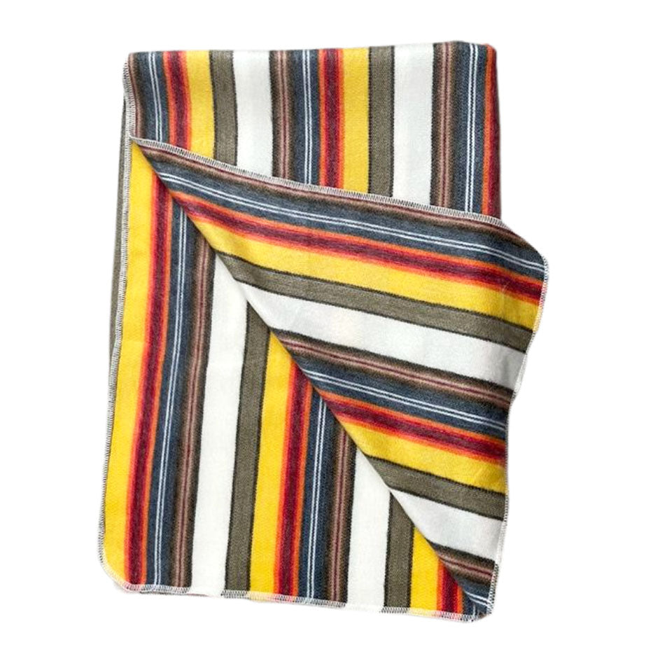 colorful striped alpaca throw blanket