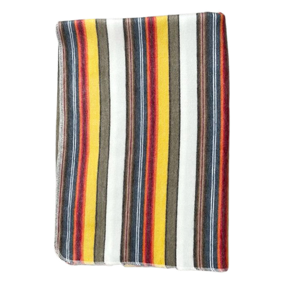 colorful striped alpaca throw blanket