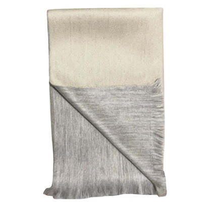 Luxury Natural Tone Double-Sided Alpaca Fiber Shawl 