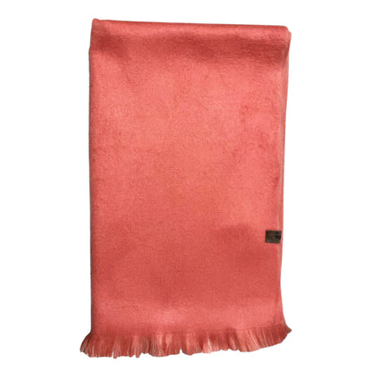 Soft Elegant Pink Reversible Alpaca Wool Fashion Shawl
