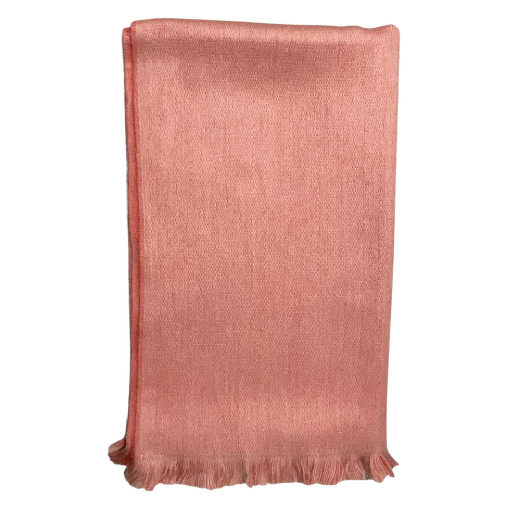 Soft Elegant Pink Reversible Alpaca Wool Fashion Shawl