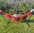 Bright Portable Large Outdoor Red Hammock With Fringe