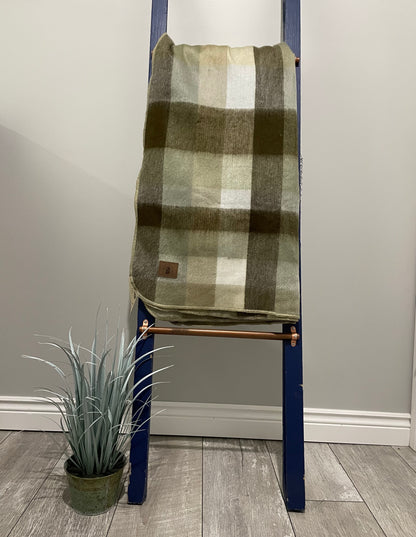 Natural Tone Patchwork Alpaca Wool Blanket