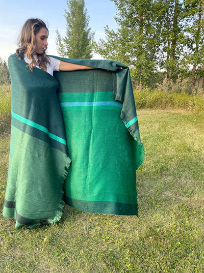 boho reversible alpaca throw blanket