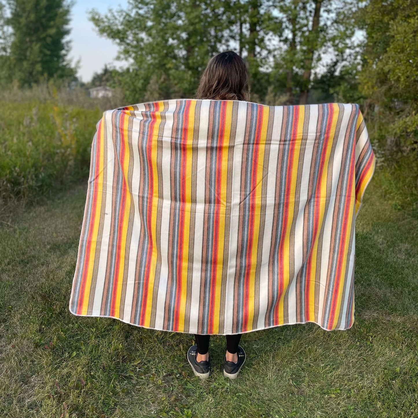 striped alpaca throw blanket