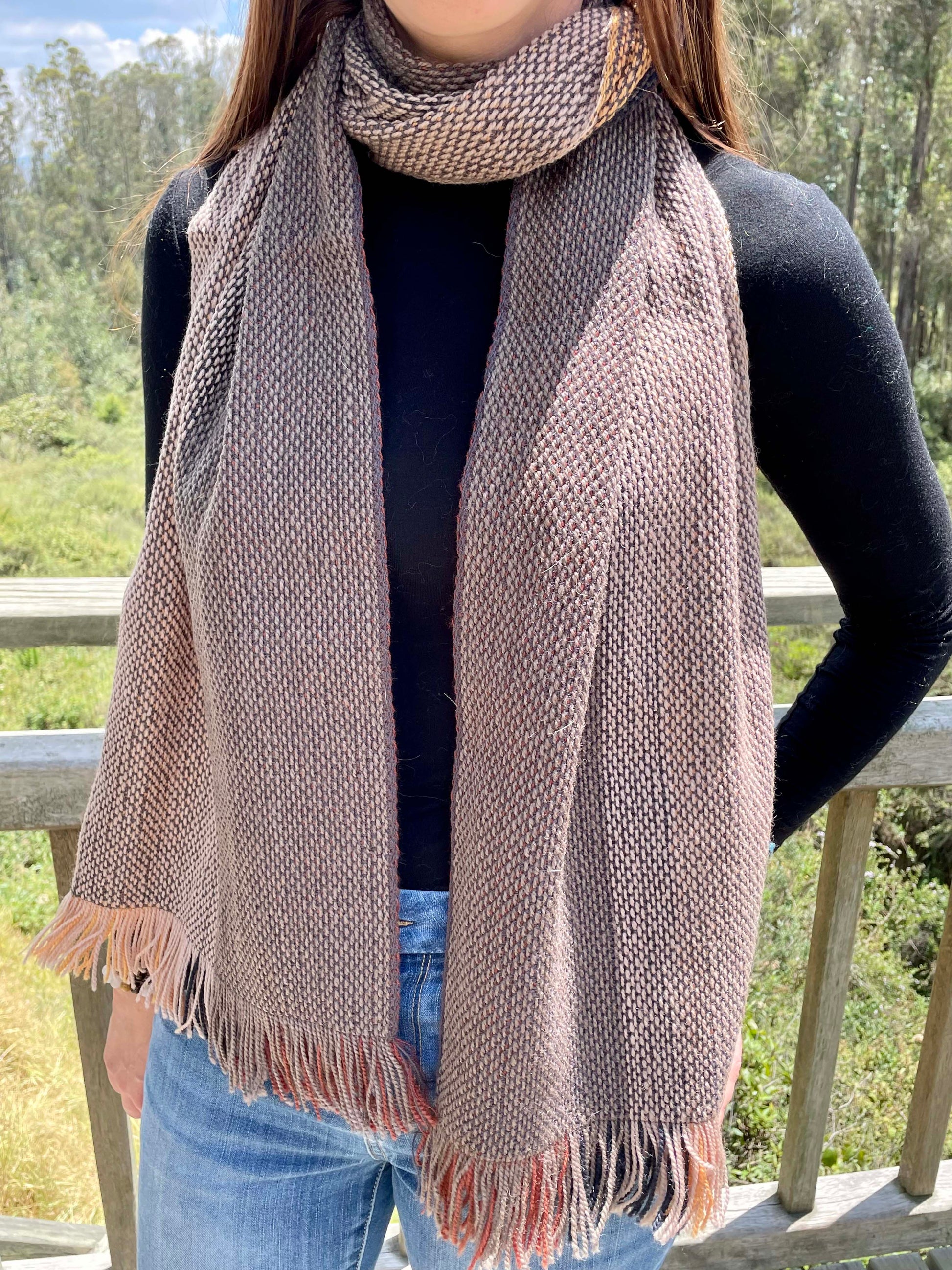 knitted wool scarf
