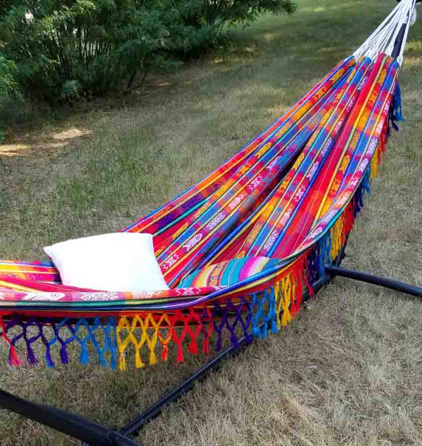 boho hammock, tree hammock, relaxing yard