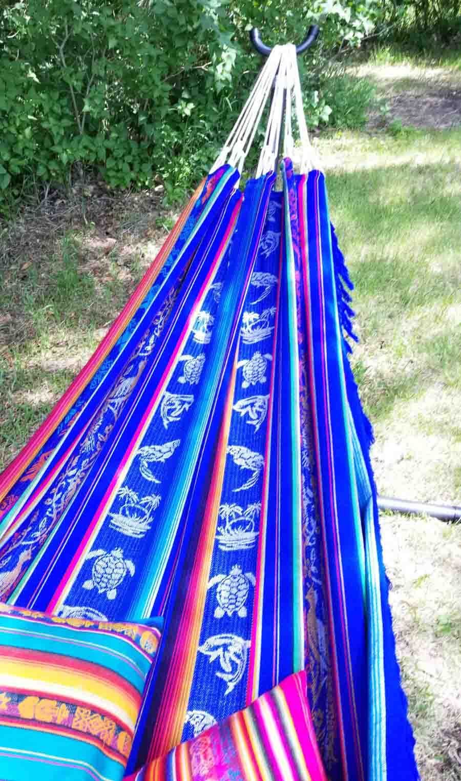 bohemian hammock, ethnic print hammock, hammock swing