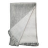 Beautiful Cozy Reversible Grey And White Alpaca Fiber Shawl