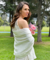 Elegant Luxury White Bridal Alpaca Wool Shawl Wedding Accessories