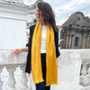 Luxury Chic Mustard Yellow Alpaca Fiber Scarf Alpaca Accessories