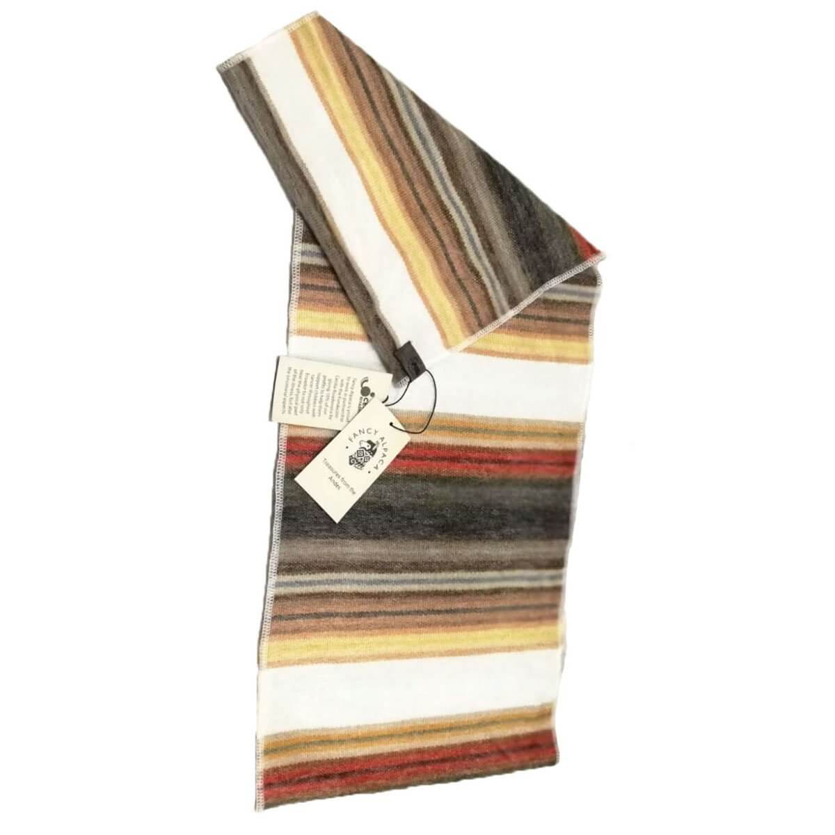 striped alpaca scarf
