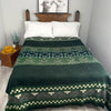 green reversible alpaca blanket