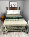 green reversible alpaca blanket