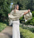 bridal wedding party natural alpaca shawl