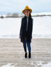 brown wool knitted scarves