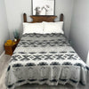 cozy grey reversible alpaca blanket