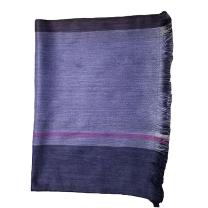 Pretty Boho Purple Reversible Artisan Alpaca Shawl