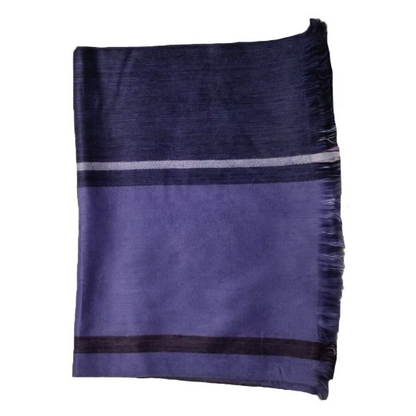 Pretty Boho Purple Reversible Artisan Alpaca Shawl