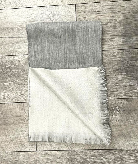 grey reversible alpaca scarf