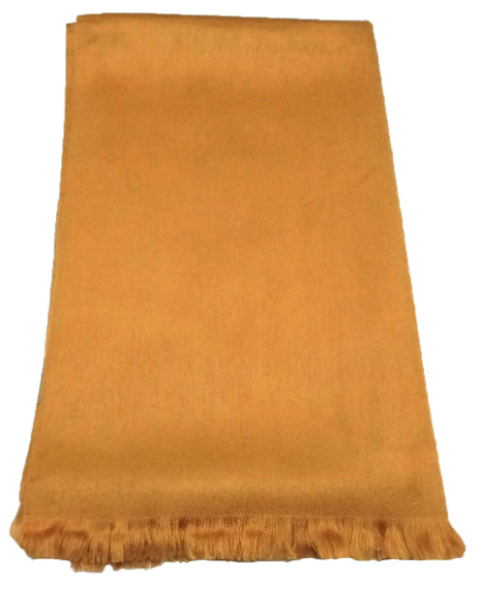 Cozy Luxury Mustard Yellow Alpaca Fiber Shawl Elegant Alpaca Fashion