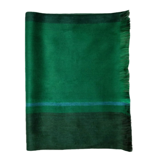 Soft Cozy Double Sided Green Alpaca Fiber Shawl Alpaca Accessories