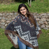 fringed alpaca wool poncho
