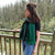 green Andean reversible alpaca scarf