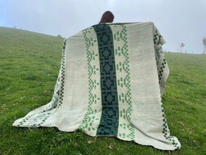 ethnic print blanket, thick alpaca blanket, boho alpaca decor