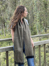 luxury alpaca scarf with fringe