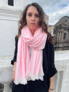 pretty oversized pink alpaca scarf
