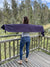 purple alpaca wool scarf with fringe