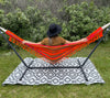 soft cotton artisan hammock with fringe