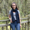 soft cozy navy alpaca scarf