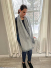 soft cozy striped grey alpaca scarf