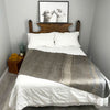 grey alpaca wool throw blanket