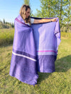 pretty purple alpaca throw