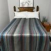 Super Soft Striped Ecuadorian Alpaca Fiber Blanket