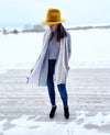 white beige reversible alpaca scarf
